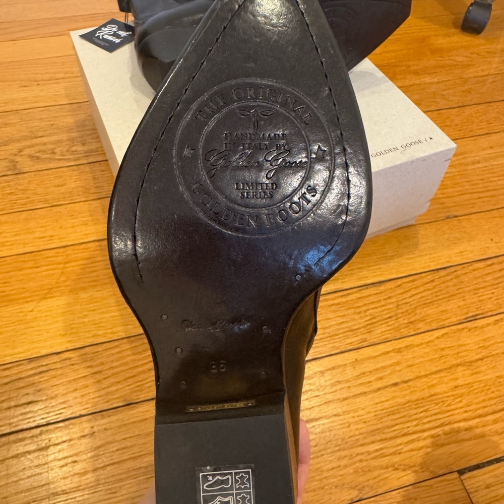 Golden Goose Deluxe Black Leather Ankle Boots brand new with tags size 35 - Picture 8 of 10